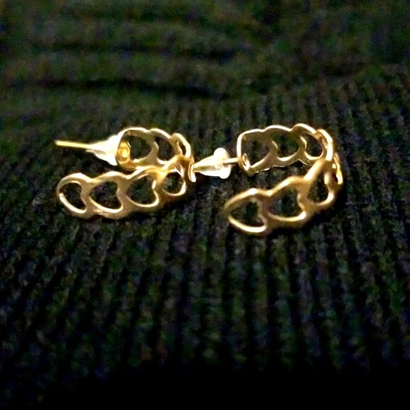 3 for $15 Heart Hoop Earrings - Picture 2 of 3
